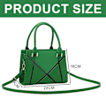 Miniatyrbillede 2 af 5: Dame Skuldertaske Retro Klassisk Håndtaske Pu Læder Clutch Taske Med Lynlås green