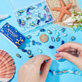 Miniatyrbild 3 av 5: 1 Ask 90 st Fiskarpärlor Fiskglaspärlor Bulk Elektropläterad Frostad Blå Fisk Djurpärla Sommar Hav Ocean Djur Dubbelsidiga Lösa Distanspärlor för