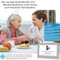Pikkukuva 5 / 5: Elektroninen päivämääränäyttökello, ei-lyhennetty päivämäärä, suuri kello senioreille, joilla on dementia, Alzheimerin tauti, kaukosäätimellä valkoinen