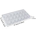 Miniatyrbillede 3 af 5: Transparent Chokoladeform, Polycarbonatform, Transparent DIY-form, 21 Rums 3D Transparent Polycarbonat Chokoladeform