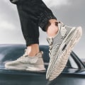 Miniatyrbild 4 av 5: Herr Sports Löparskor Flygande Vävda Andningsbara Sneakers Frd5001 Beige EU 40