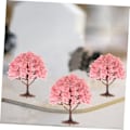 Miniatyrbilde 3 av 5: 10 stk miniatyrblomst tre modell tog landskap arkitektur kirsebærblomst trær håndverk byggmodell landskap ornamenter