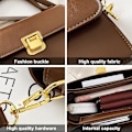 Miniatyrbild 3 av 5: Damen Leder Umhängetasche ist geeignet für den täglichen Gebrauch, Schulter-getragene modische Handtasche. brown