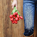 Miniatyrbillede 3 af 5: 6 Stængler af Real Touch Tulip Kunstige Blomster Buket, Perfekt til Bryllup, Brud, Fest, Hjem, Ferier, Have