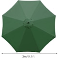 Pikkukuva 5 / 6: Korvaava kangas puutarhapäivänvarjoon, 3 m, 8 ripaa green