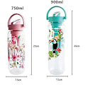 Pikkukuva 2 / 5: Vesipullot 750ml/900ml Ottle Urheiluvesipullo Ulkokäyttöön Kannettavat pullot (väri : 750ml Sininen)