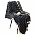 Miniatyrbillede 1 af 4: Sherpa Plaid Juleplaid, Blødt og Behageligt Fleece Flannel Tæppe 99 cm X 140 cm red blue