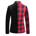 Miniatyrbillede 2 af 4: Mænds Smokingjakke, Slank Pasform Stilfuld Blazer Casual Blazer Red S