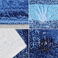 Miniatyrbillede 3 af 5: Luksus Badeværelsesmåtte, Ekstra Bløde og Absorberende Mikrofiber Bademåtter, Skridsikker Plysset Bademåtte, Maskinvask Tør, Bademåtter Til Badeværelse Fl grey 45x65cm