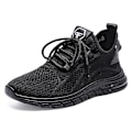 Miniatyrbillede 1 af 5: Dame Sneakers Åndbare Flyvende Vævede Løbesko Fra7701 Black EU 36