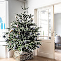 Miniatyrbilde 5 av 5: 16 stk. Buffalo Plaid Stoffball - 1,96 tommer Små Jule Stoffkledde Baller Julepynt (Svart & Hvit)