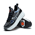 Miniatyrbild 3 av 5: Pojkar Flickor Sneakers Dubbelhjuliga Skor Led Ljusskor 3F908 Blue EU 36