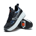 Miniatyrbillede 3 af 5: Drenge Piger Sneakers Sko med dobbelthjul LED Lys Sko 3F908 Blue EU 32
