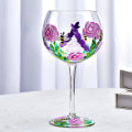 Miniatyrbillede 5 af 5: 1 stk. Malet Vinglas High-end Glas Krystal Højt Glas Husholdnings Ins Niche Glas Vinglas A010