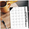 Miniatyrbillede 5 af 5: Vægkalender, Simpel, 2025, Engelsk Version, 430 x 305 mm (16,9 x 12,0 tommer) (Sort)