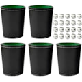Miniatyrbild 1 av 5: Set med 5 st tärningskoppar i med lock  filtfoder tyst shaker inkluderar 6 prickigt fodrat set