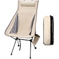 Miniatyrbillede 1 af 5: Foldbar Campingstol Ultralet Bærbar Åndbar Aluminiumlegeringsramme Stol Til Fiskeri, Camping, Picnic, Fiskeri Og Andre Udendørs Aktiviteter beige