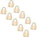 Miniatyrbillede 1 af 5: 10 stk. 22 mm gyldne hængelås charms 304 rustfrit stål vedhæng kærlighedslås mønster charms 6x7 mm store hul vedhæng til DIY halskæder smykkefremstilling tilbehør