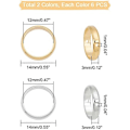 Miniatyrbillede 4 af 5: 12 stk. Perlerammer i rustfrit stål 12 mm Ring Metalperler Metalafstandsstykker til smykkefremstilling DIY 14 mm