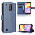 ZTE Blade A32 timanttikuvioinen nahkainen puhelinkotelo Blue