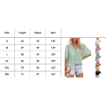 Miniatyrbilde 5 av 5: Kvinners V-hals Chiffon Trykte V-hals Avslappede Bluse Skjorte Topper Khaki M