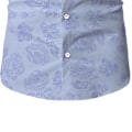 Pikkukuva 4 / 5: Miesten kukka kuvioinen puuvillainen lyhythihainen Havaiji-paita Blue M