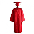 Miniatyrbillede 1 af 5: 2021 Voksen Graduation Gown Langærmet Universitets Akademisk Kjole Lynlås Lukning Plus Size Graduation Gown Robe Mortarboard-hat A Red M