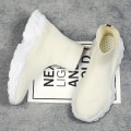 Miniatyrbilde 3 av 5: Heren Dames Sneakers Ademend Hardloopschoenen Mode Sportschoenen Nk08 Beige EU 42