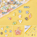 Miniatyrbillede 4 af 5: 100 stk. Blomster Charms Hjerte Stjerne Vedhæng Sommerfugl Charms 10 Stilarter Farverige Epoxy Resin Charms Søde Charms Sequin Vedhæng Chunk Charms til DIY Nøglering