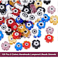 Miniatyrbild 5 av 5: 120 st Evil Eye Pärlor Handgjorda Lampwork Pärlor för Halsband DIY Smyckestillverkning 0,28x0,28x0,12 tum
