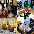 Miniatyrbillede 5 af 5: Byhotel Arkitektur Byggesæt Med Lys, 3 Niveauer Hotel Model Byggeklodser Legetøj, til 12+ Voksne