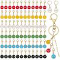 Miniatyrbild 1 av 5: 72 st 12 Stjärntecken Berlocker Emalj Konstellation Charms med Hummerklo Fästen Virka Stickmarkörer Zodiac Sign Berlocker för Halsband Örhänge