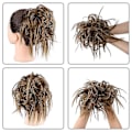 Miniatyrbild 4 av 5: Slarvig Hårbulle Hårstycke Med Elastiskt Gummiband Extensions Hårstycke Syntetiskt Hår Extensions Scrunchies Hårstycke För Kvinnor (Tousled Updo Bun, Me