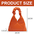 Pikkukuva 2 / 5: Uusi ranskalainen niche-design laskostettu pilvikassi rombinen naisten kannettava PU-olkalaukku orange