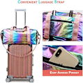 Miniatyrbild 5 av 5: Gym Duffel Bag för kvinnor, Övernattning lättviktig hopfällbar Weekender Resväska Sport Atletisk Vattentät Torr Våt Skofack