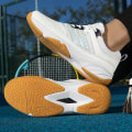 Miniatyrbillede 4 af 5: Herre Dame Letvægts Sneaker Mode Indendørs Baneksko Egnet Til Badminton 3Da1020 WhiteGray EU 41