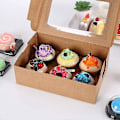 Miniatyrbillede 2 af 5: 10-pak Cupcake Æsker Med Vindue Og Indsatser Holder 6 Standard Cupcakes, kageæsker
