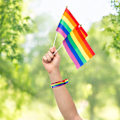 Miniatyrbillede 5 af 5: 4 Stykker Regnbue Armbånd Regnbue Love Wins Armbånd Pride Håndlavet Armbånd Regnbue Nylon Urrem Regnbue Justerbart Armbånd fo