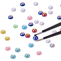 Miniatyrbillede 5 af 5: 1 Æske 8100 stk. 15 Farver Flatback Halve Perler Perler Halv 4mm Flatback Imitations Perle Cabochons Perle Ædelsten