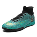 Miniatyrbillede 1 af 5: Herre Fodboldsko Pigge Fodboldsko Til Unge Ankelstøvler Atletisk Sneaker 2039-1 Cyan EU 37