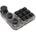 Miniatyrbilde 2 av 5: Tilpasset Mini Tastatur  Mye Brukt 3 Knapper RGB Bakgrunnsbelyst 9 Tasters Programmerbart Mini Gaming Tastatur For PC (svart) White