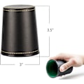 Miniatyrbild 3 av 5: Set med 5 st tärningskoppar i med lock  filtfoder tyst shaker inkluderar 6 prickigt fodrat set
