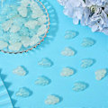 Miniatyrbild 4 av 5: 1 Ask 40 st Mini Resin Cabochons Moln Platta Bak Söt Glitter Moln Vit Blå Regnbåge Iriserande Plätering Söta Resin Charms för DIY Hantverk