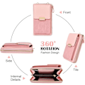 Miniatyrbild 3 av 5: Liten mobiltelefonväska för kvinnor i PU-läder, mini läder crossbody mobiltelefonväska med justerbar axelrem/tofs, mini handväska liten axelremsväska
