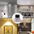 Miniatyrbild 5 av 5: 6 x LED-infällda spotlights, 5 W COB, kallvitt 6000 K, IP44 (vit) (öppning: 75 mm)