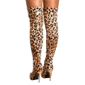Miniatyrbild 3 av 5: Dam Platform Block Heel Over Knee High Boots Light brown 35