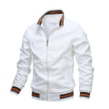 Miniatyrbillede 4 af 5: Chad Varsity Bomber Jakke Herre Casual Jakke Lynlås Letvægts Sportsjakke 2XL Green