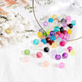Miniatyrbilde 4 av 5: 24 Farger 8mm Frostet Glassperler 670 stk. Transparent Matt Runde Perler Assortert Parti for Armbånd Halskjeder Perlearbeid Smykkefremstilling