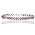 Pikkukuva 1 / 5: Värikkäät kristallikoristeiset rannekorut naisille, onnekas kiiltävä ranneketju, kestävä muoti Rose Red