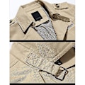 Pikkukuva 5 / 5: Miesten puuvillaiset vapaa-ajan takit, puolipitkä tuulitakki, pestävät takit kevääseen ja 5XL Deep Khaki Thin